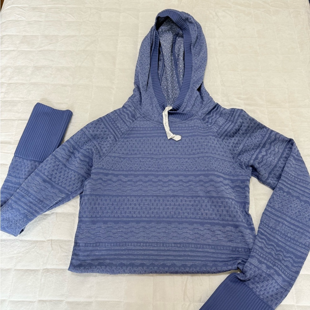 Blue Hooded Women's Sweater